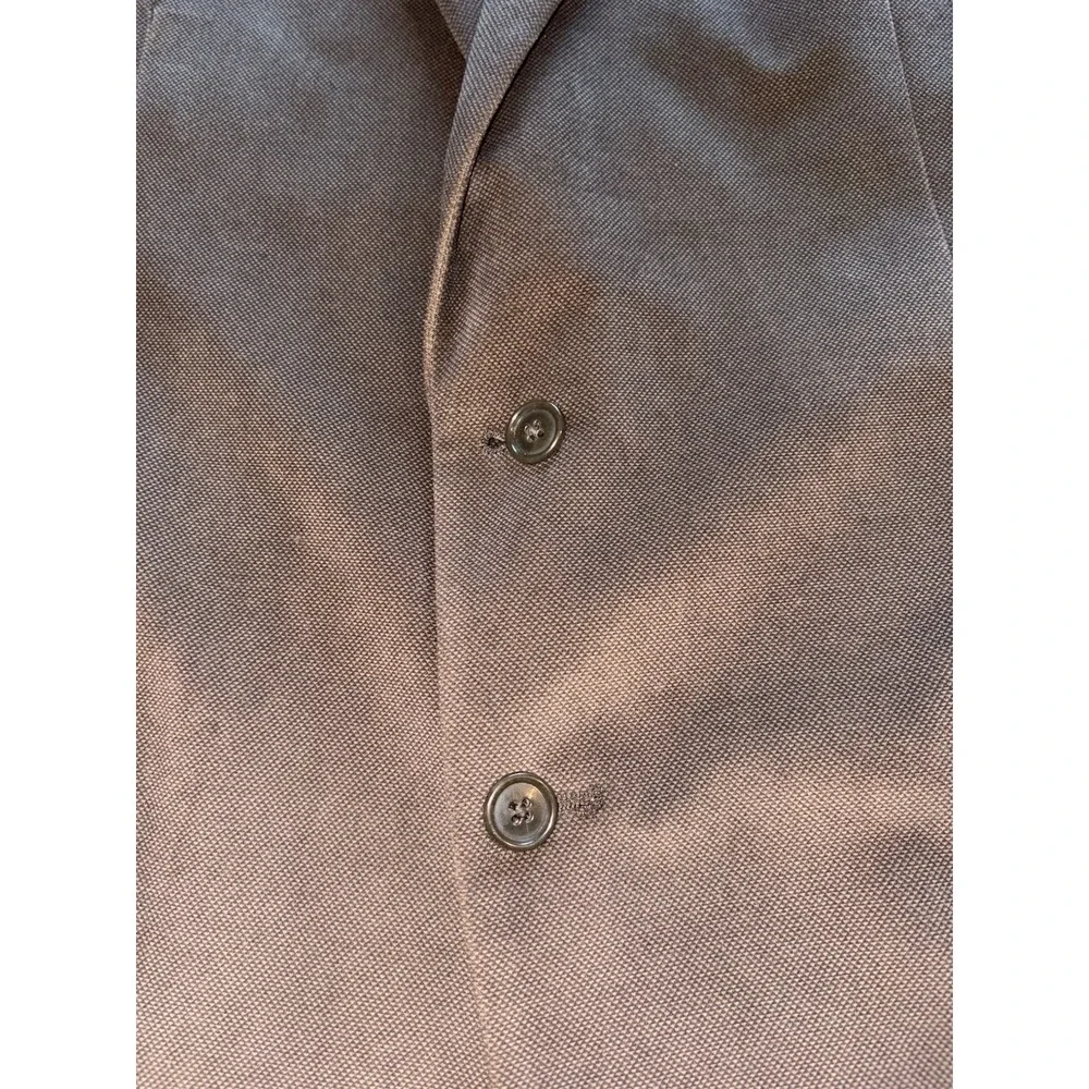 Vintage Calvin Klein Mens Brown Microfiber Soft Sport Coat Blazer Jacket 46L